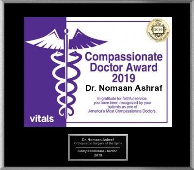 Nomaan Ashraf, MD, MBA, Compassionate doctor award 2019