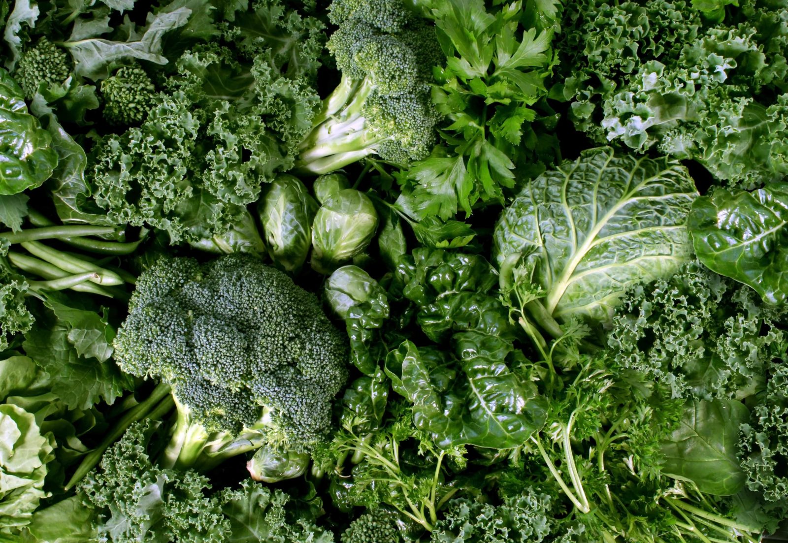 variety of leafy greens