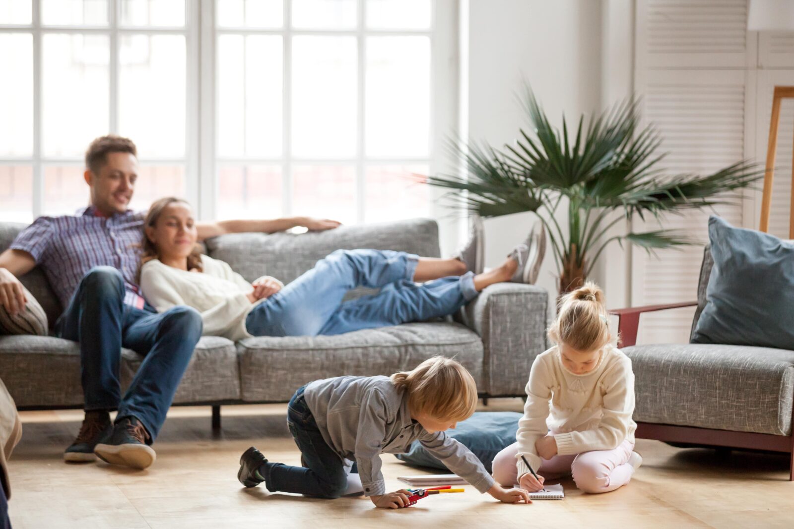 parents watching their children