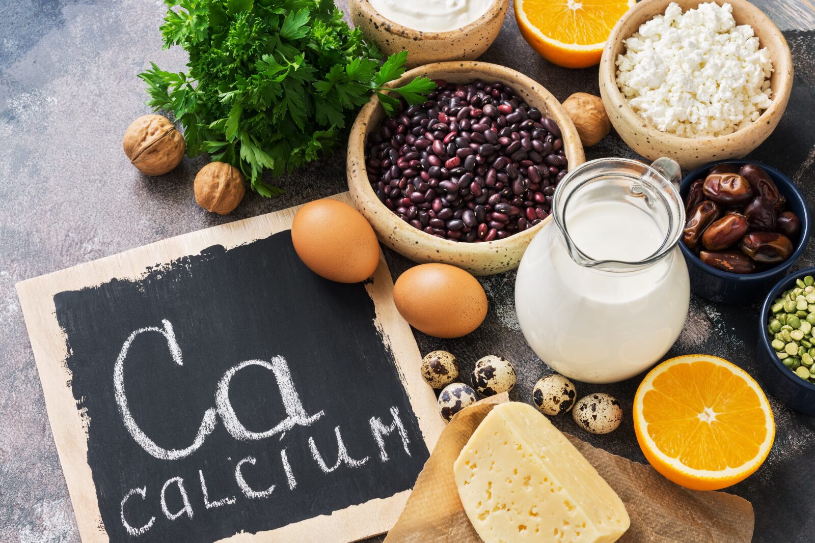assorted foods high in calcium
