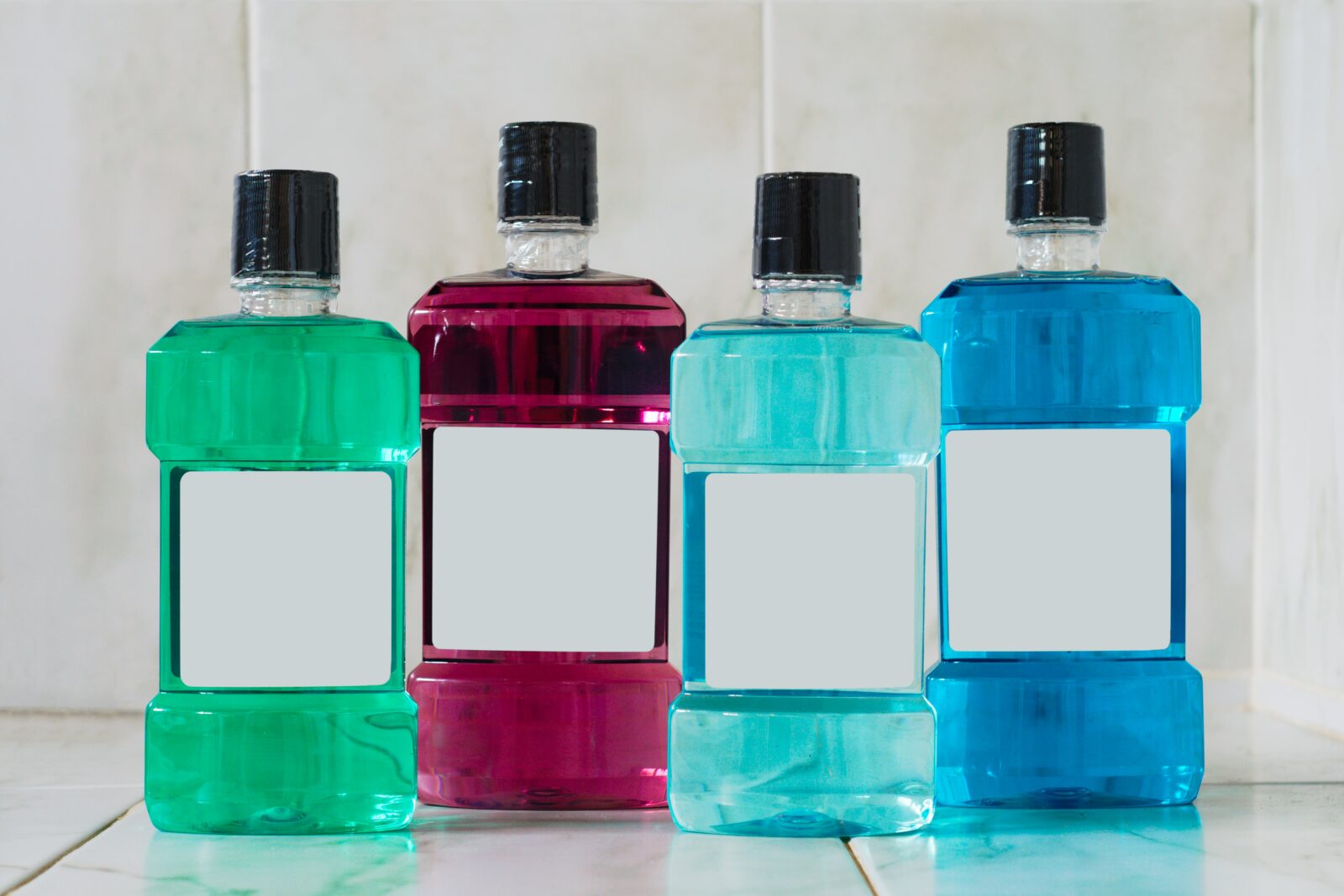 bottles of mouthwash