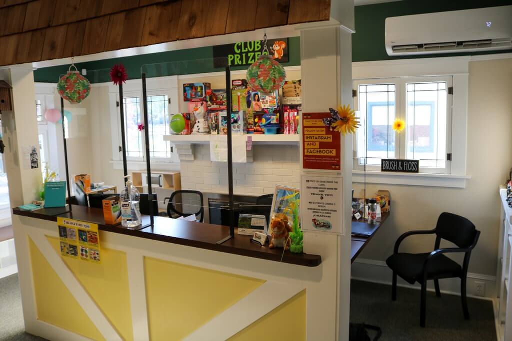 Interior of Silverton office with front desk
