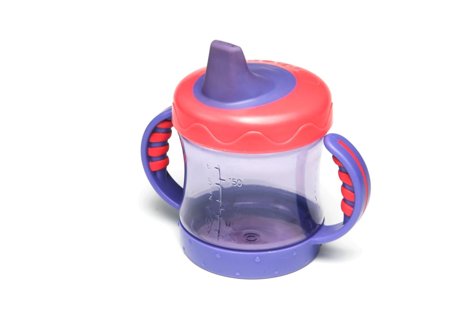 pink and purple sippy cup