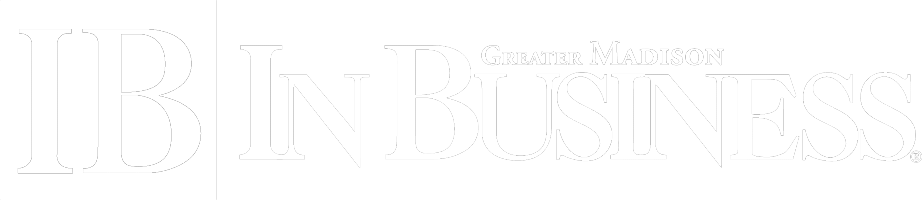 In Business logo white