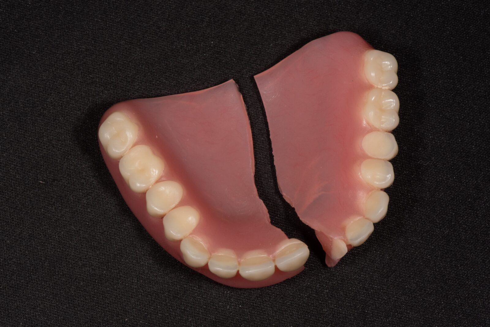 denture broken in half