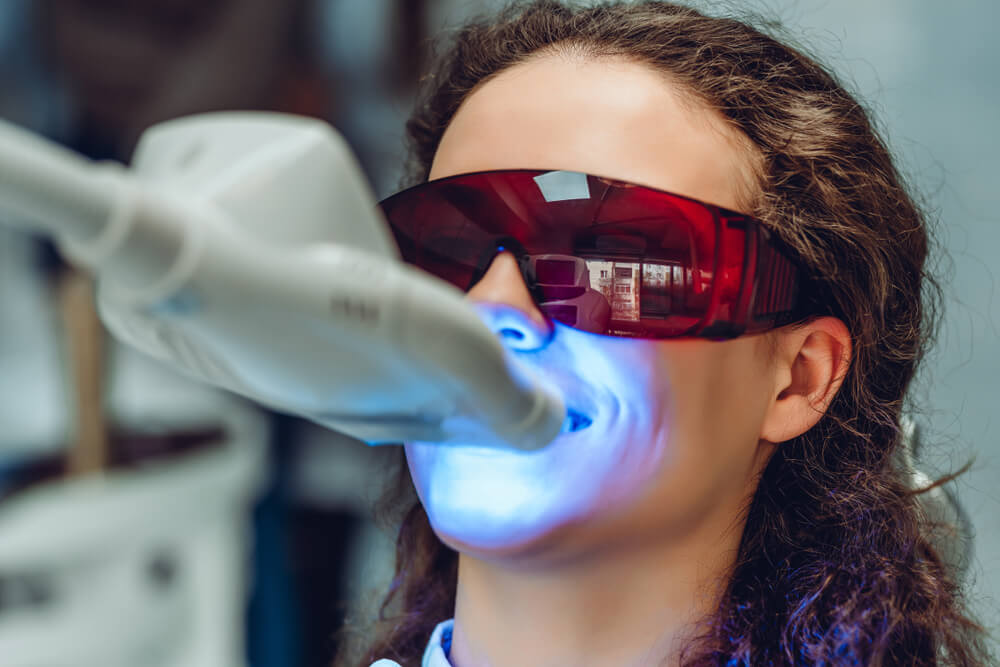 shutterstock 1450907252 showing the concept of Sapphire In-Office Teeth Whitening