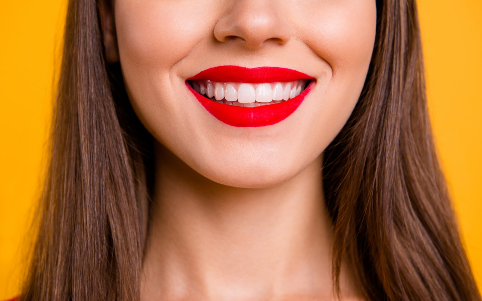 Woman after gum contouring