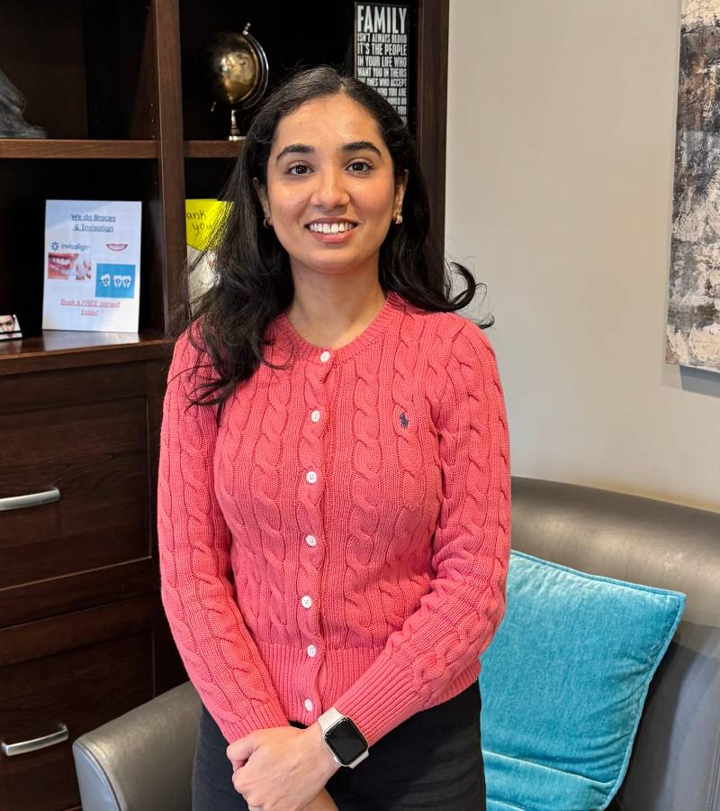 Tazeen showing the concept of Our Team