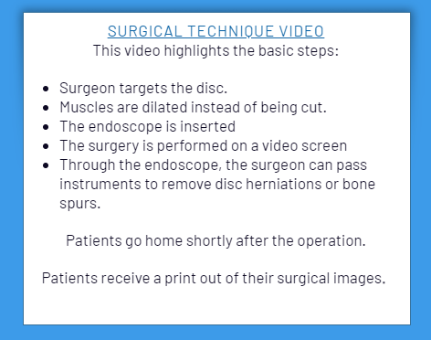 Screenshot 38 showing the concept of Endoscopic Spine Surgery Procedure