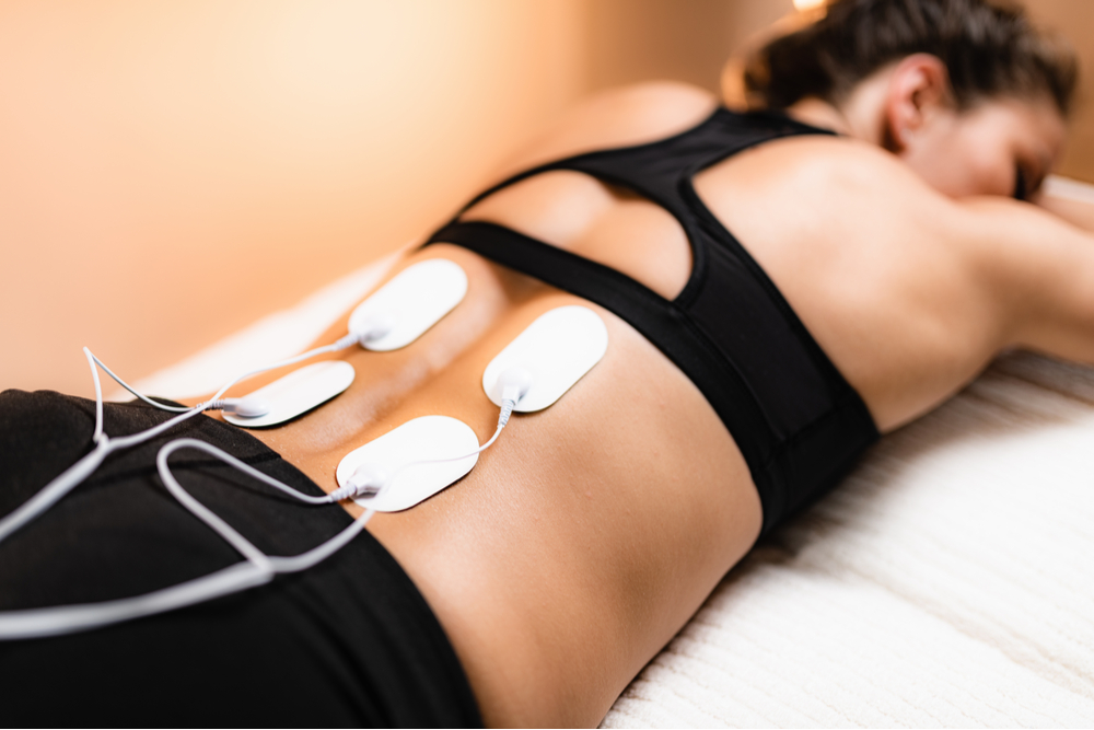 Lower Back Physical Therapy with TENS Electrode