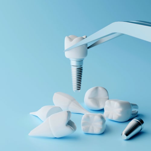 Human teeth or dentures tools