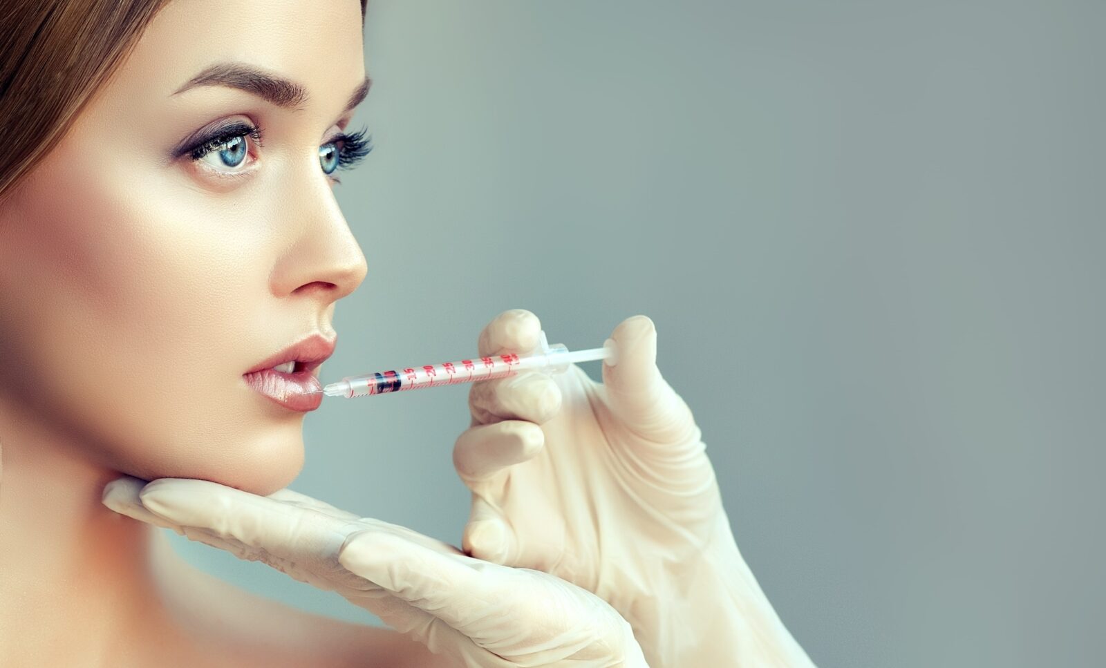 woman getting botox injection