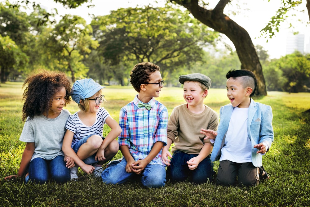 Kids Laughing Outside