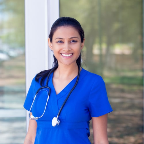 smiling confident female doctor