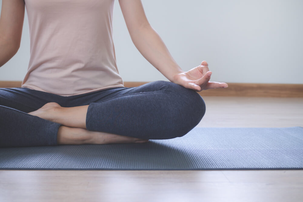 young beautiful woman practicing yoga