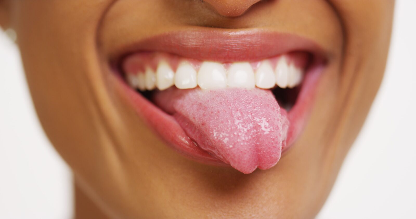 woman sticking her tongue out