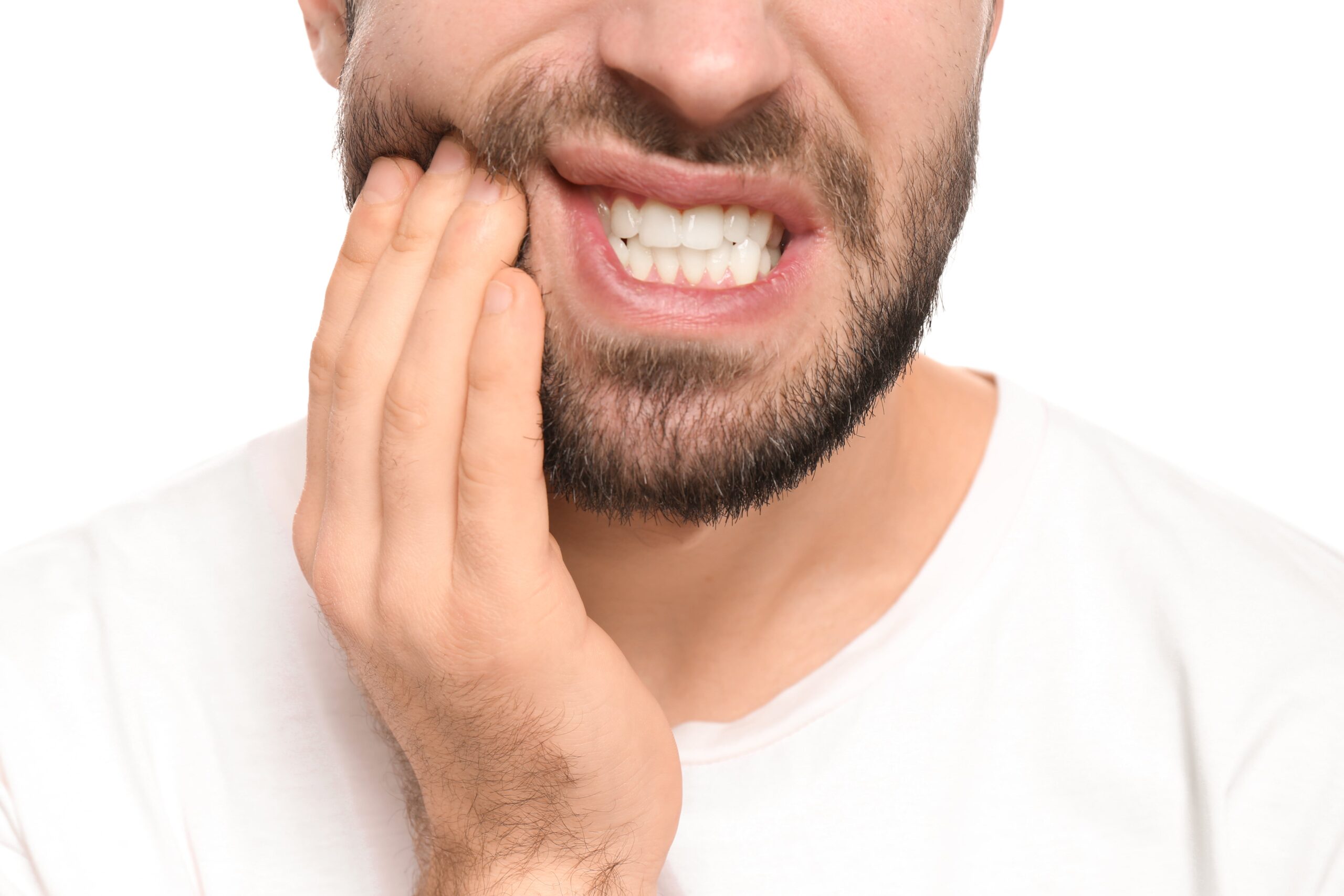 man with tooth pain