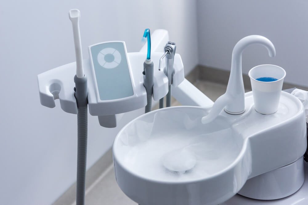 various dental equipment in dentist office