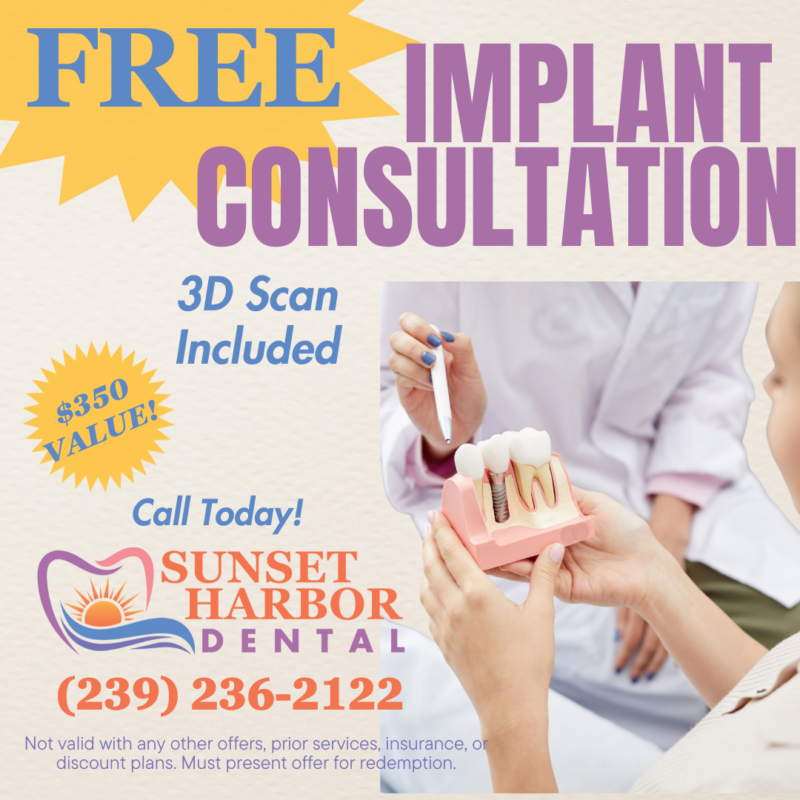 Free Implant Consultation at Sunset Harbor Dental Cape Coral Dentist