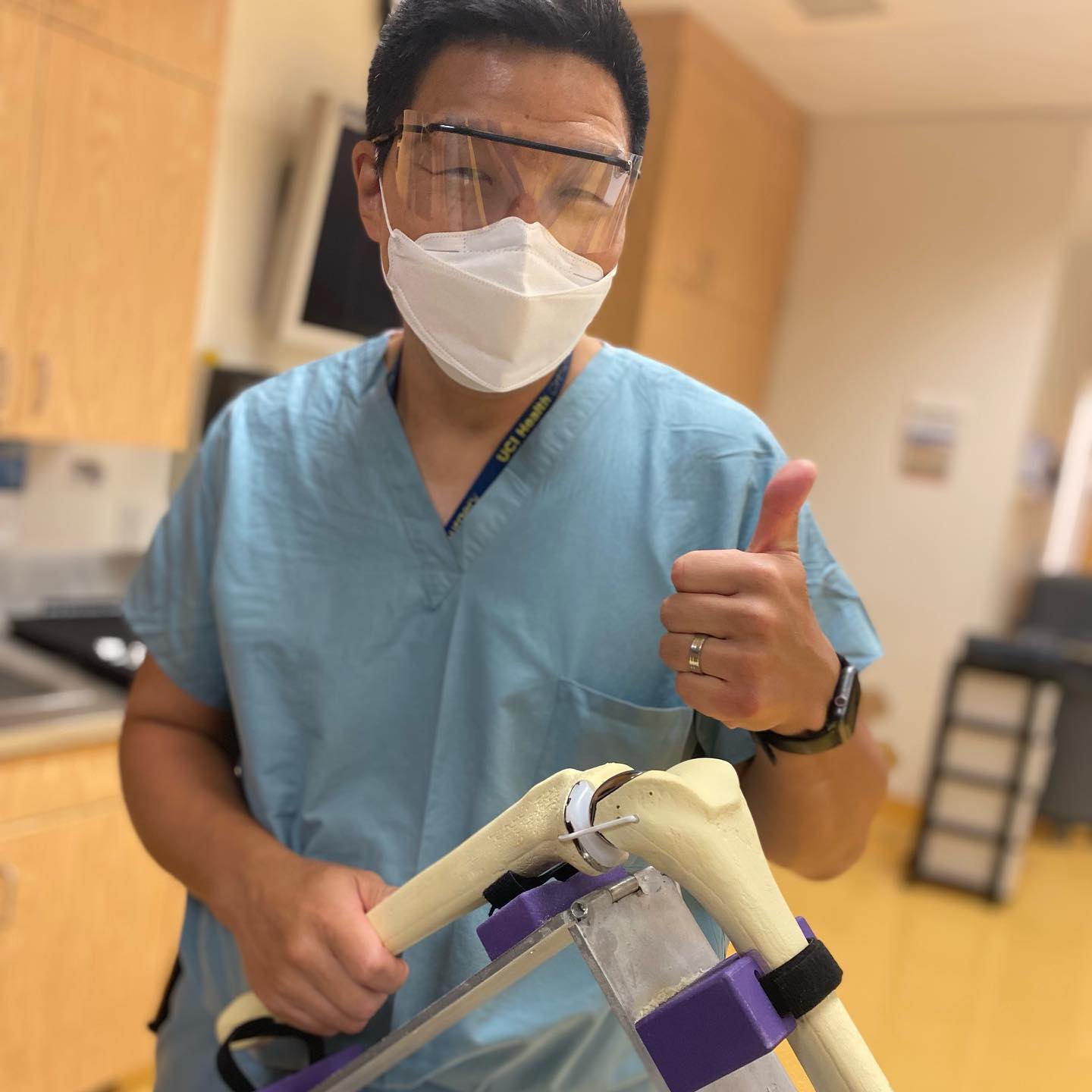 dentist in clinic room