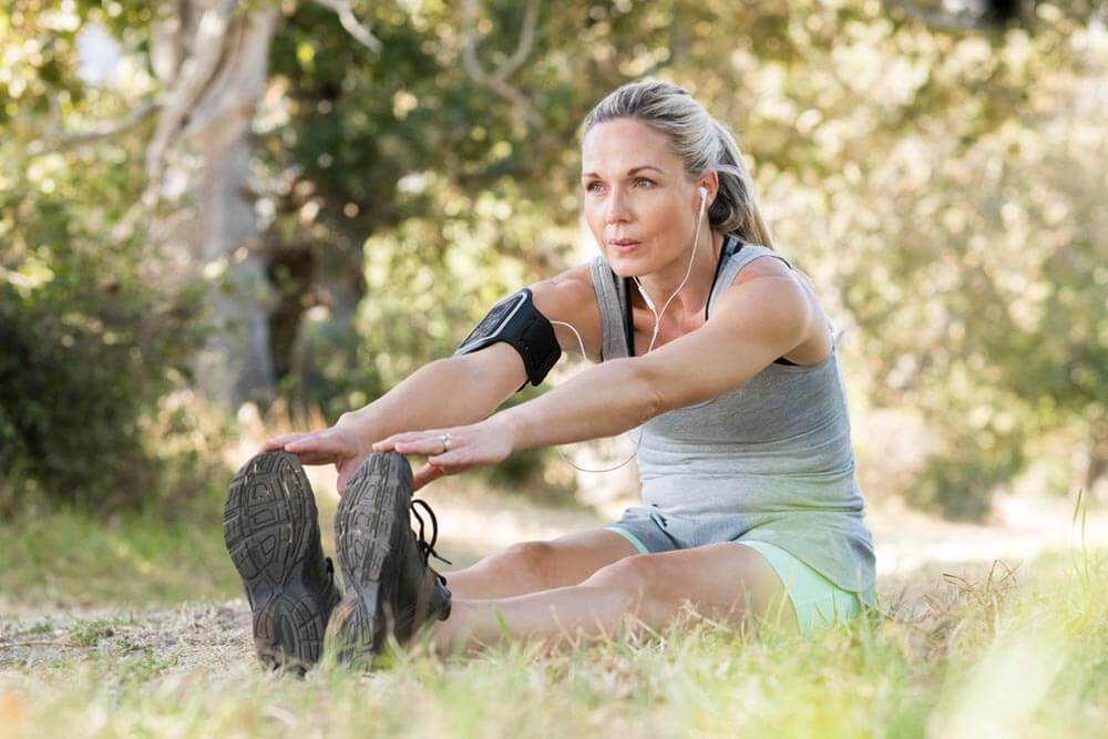 Senior woman exercising