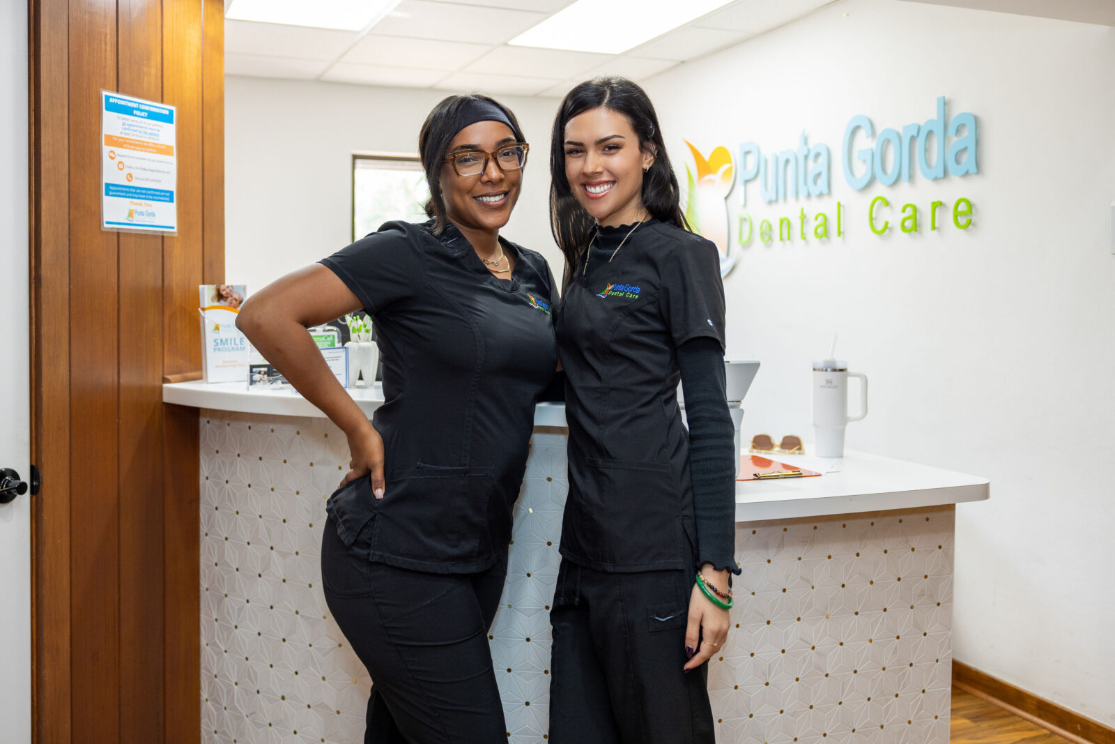 Young female dental team members