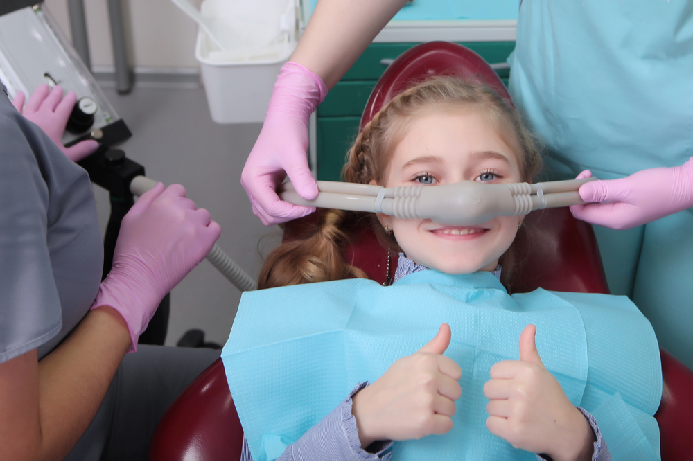 Treatment of children's teeth with nitrous oxide