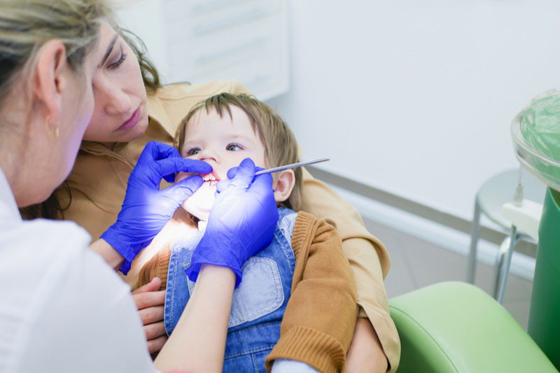 A child at the dentists appointment