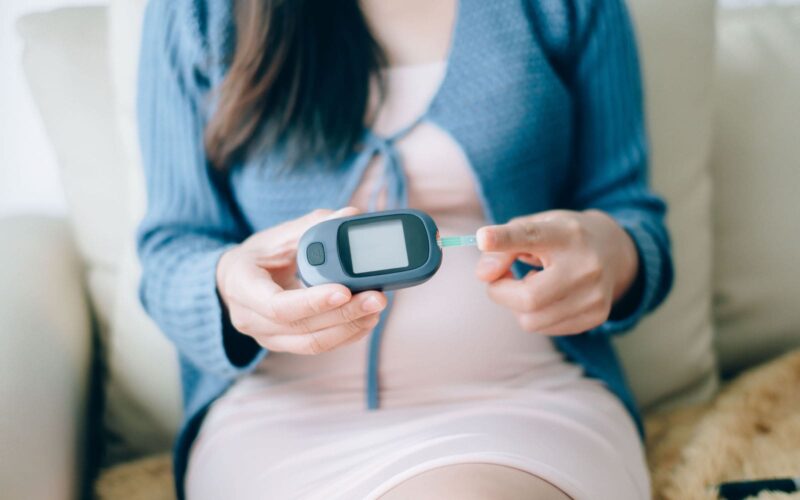 Woman Pregnant with Diabetes
