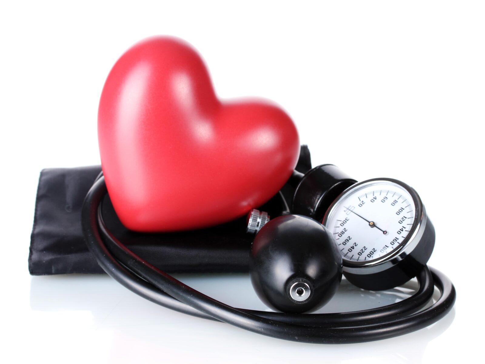 heart by blood pressure cuff