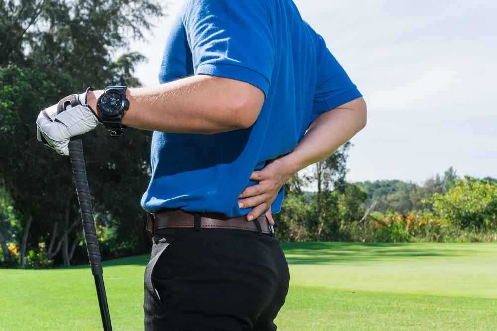 Golfer Back pain during a game