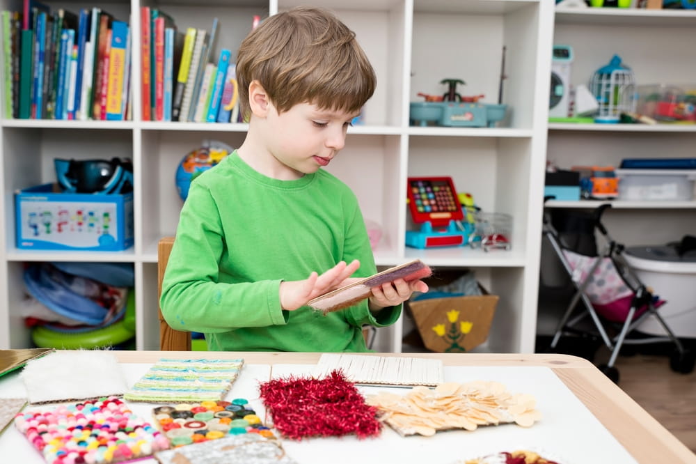 Cards of different textures. Sensory device for infants or children with disabilities. occupational therapy, autism, special needs