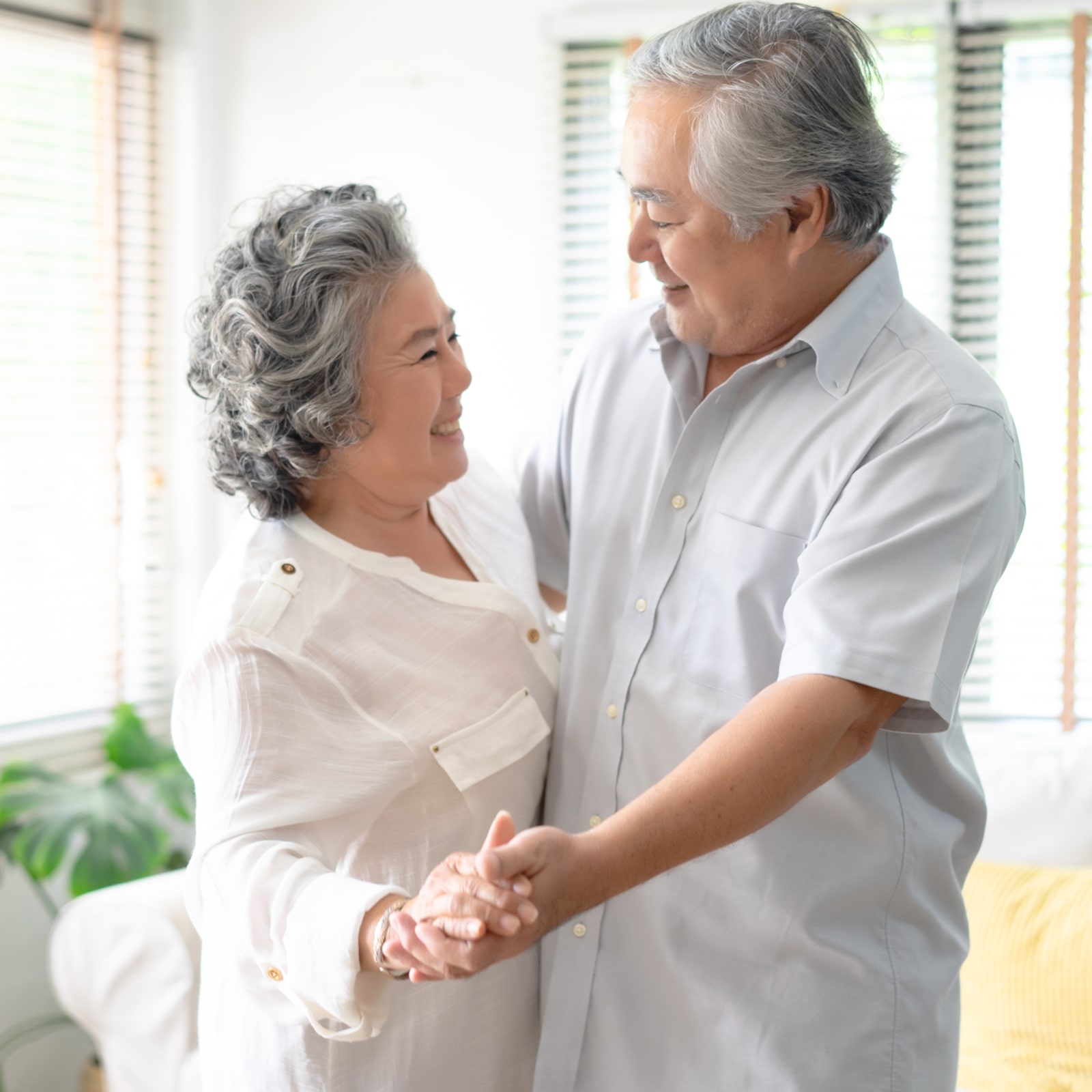 Beautiful senior couple dancing