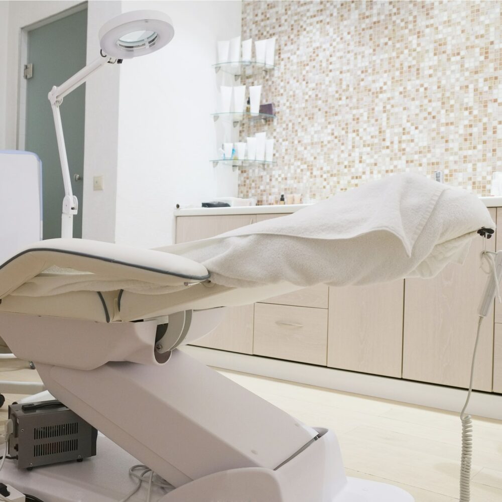 dental chair and instruments