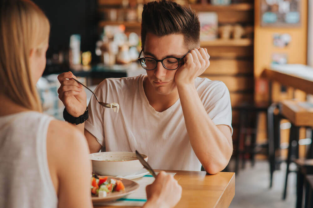 Teenage boy suffering from eating disorder