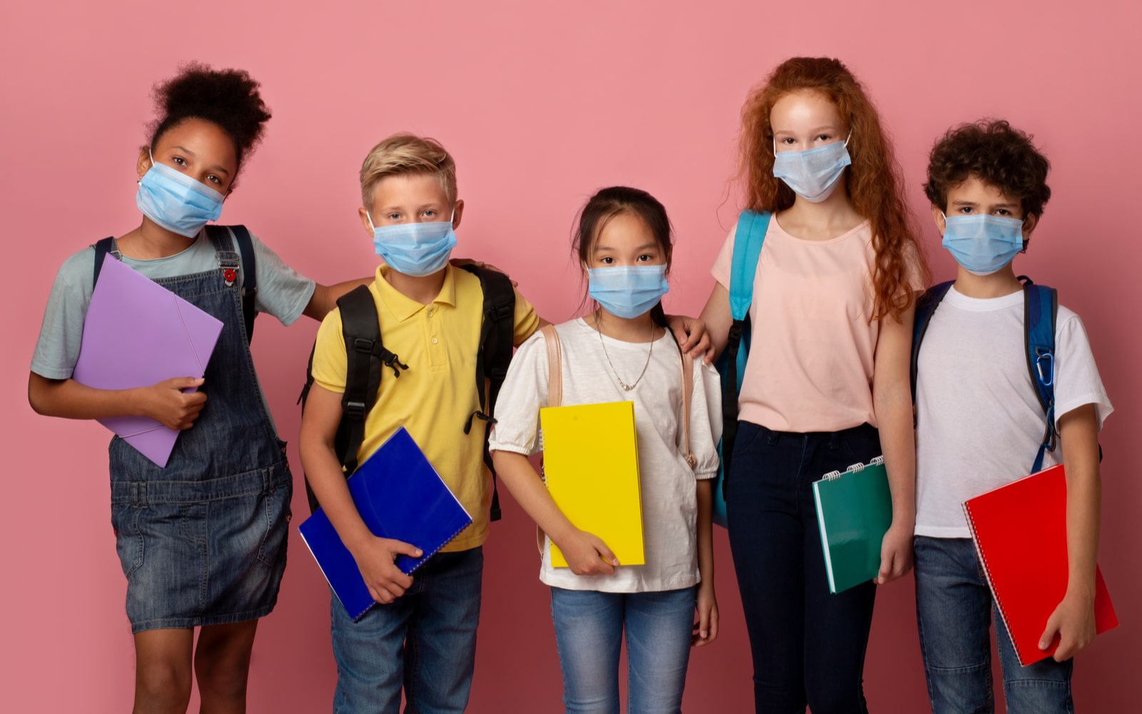 Children in masks