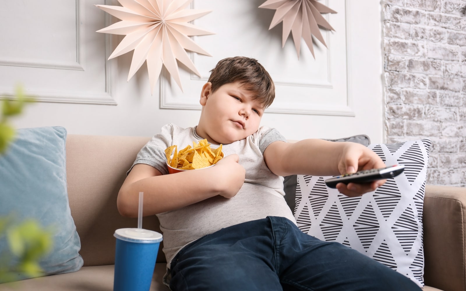 Overweight Child Eating