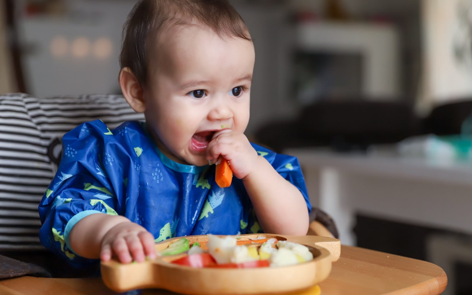 Child eating solid food