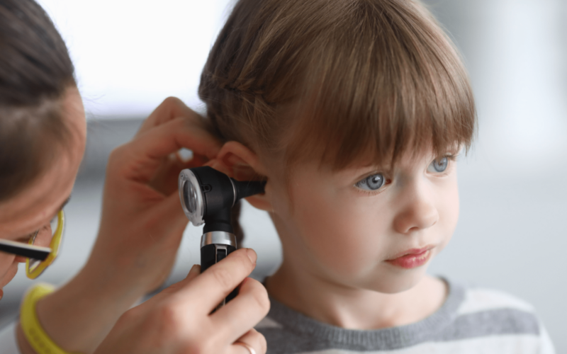 Child with an ear infection