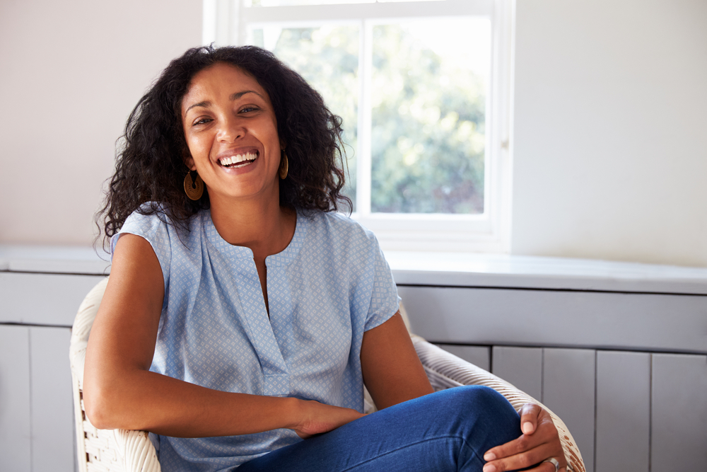 Woman Sitting In Chair