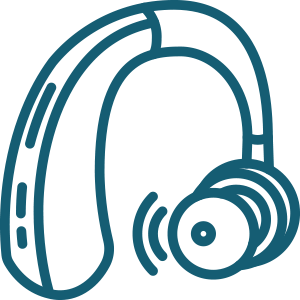 Hearing aid line icon