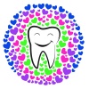 tooth icon with mix background