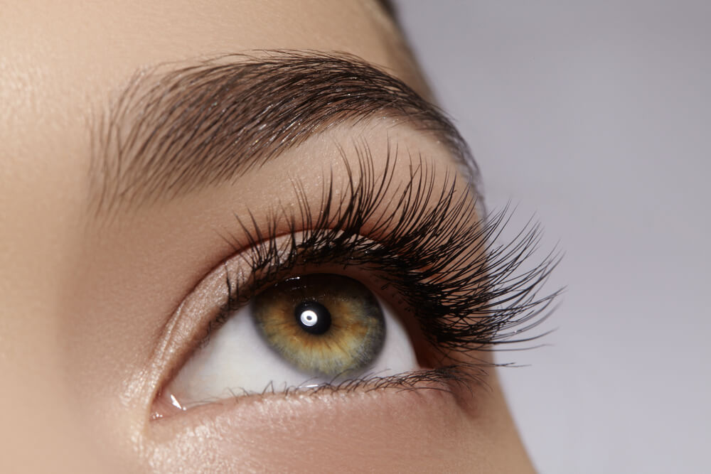 Close up image of nice, long eyelashes