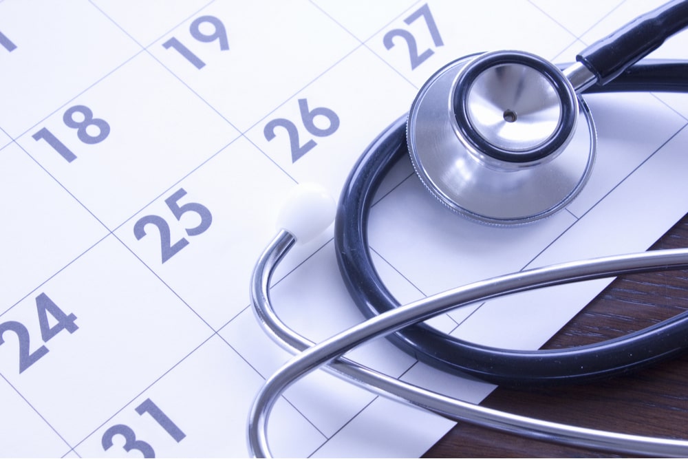 An Image of Calendar And Stethoscope